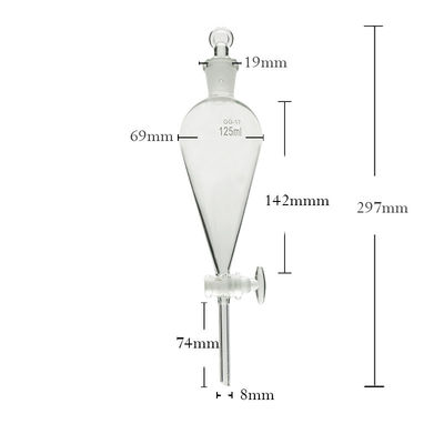 Namco-separatielaboratoriumfunnels 125 ml-separatiefunnel