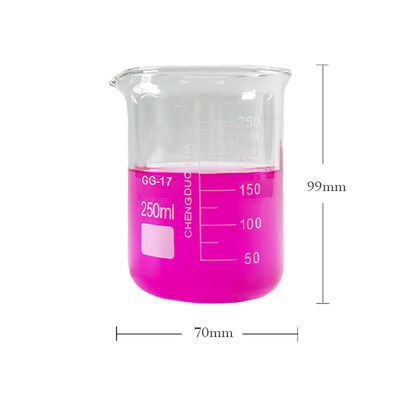 Özelleştirilebilir Şeffaf Cam Laboratuvar Kadehleri 250ml OEM