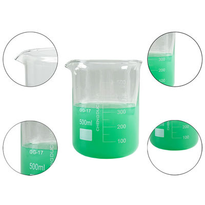 OEM Vidro de medição de laboratório Beakers 500ml personalizável