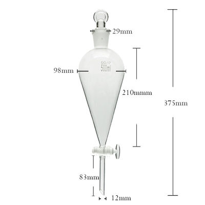 Separating Funnel 500ml Laboratory Funnels Pear Shaped