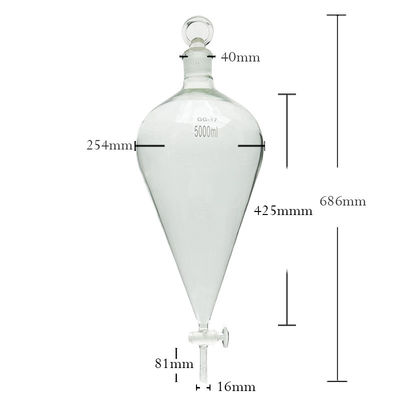 OEM 5000 ml funil de laboratório de separação Logotipo personalizado