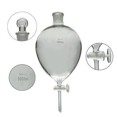 Glass Pear Shaped Separatory Laboratory 5000ml Funnels Glass Pear Shaped Separatory Laboratory 5000ml Funnels Separating Funnel Separating Funnel